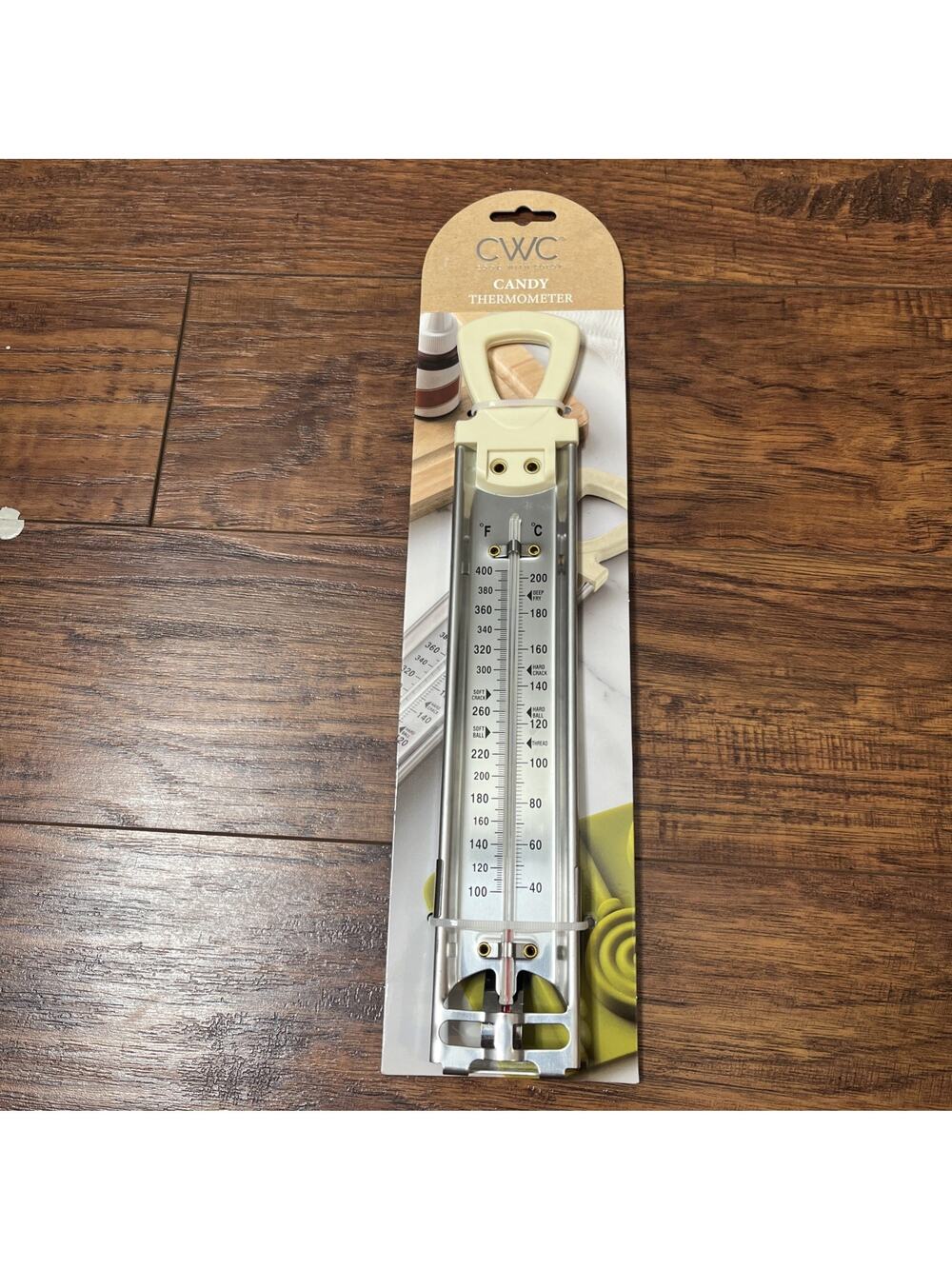 Candy Thermometer with Pot Clip & Hanging Ring Handle Stainless Steel